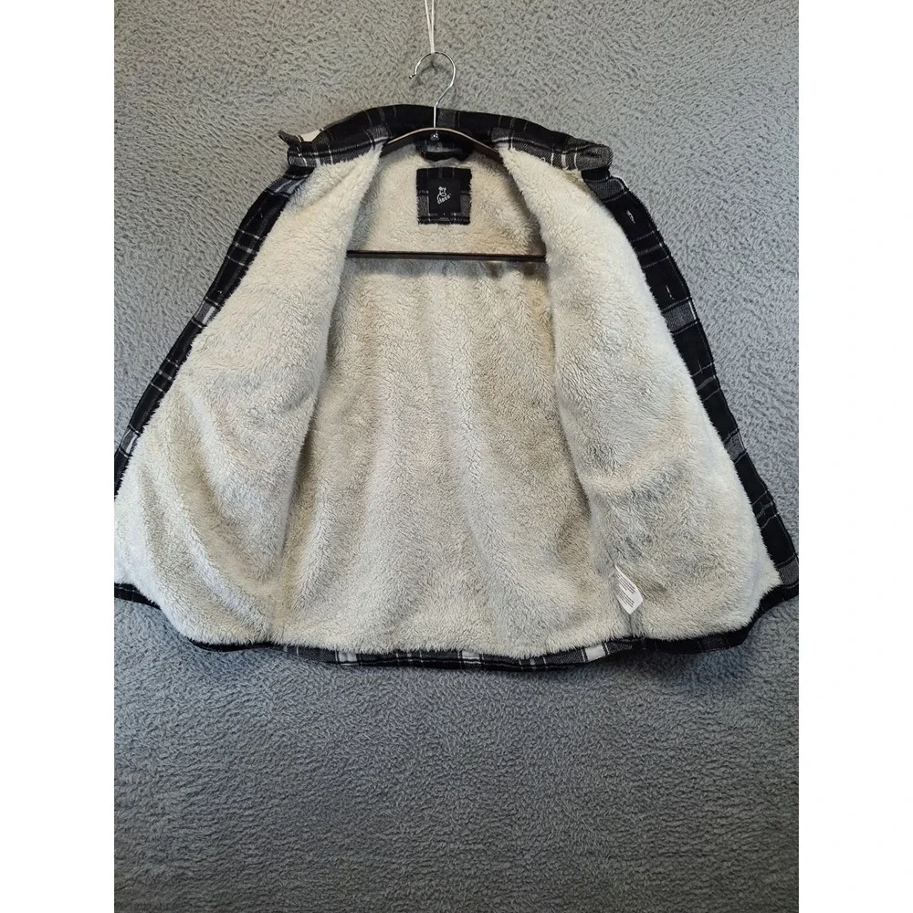 Art‎ Class Shacket Boys S Black White Plaid Lined Flannel Shirt Jacket Cozy